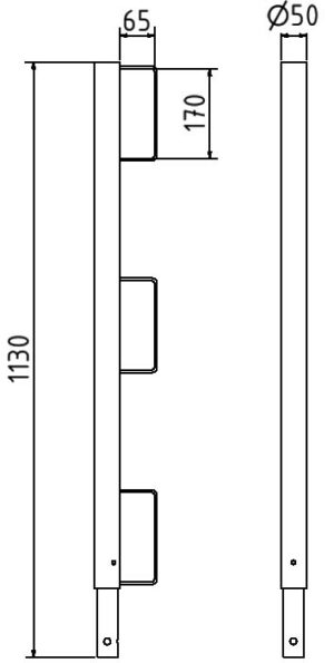Geländerpfosten aus Ø 48 mm Standrohr - Art.Nr. 11277G – Bild 3