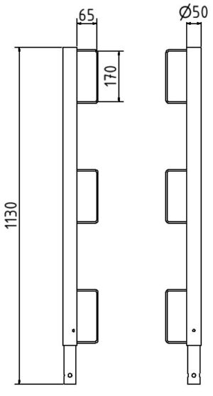 Geländerpfosten aus Ø 48 mm Standrohr - Art.Nr. 11278G – Bild 3