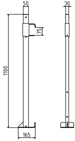 Pfosten zum Aufdübeln Typ Protection - Art.Nr. 112960P – Bild 2