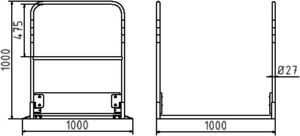 Grabenbrücken aus Holz Breite: 1,00 m, Länge: 1,00 m - Art.Nr. 20250-10 – Bild 4