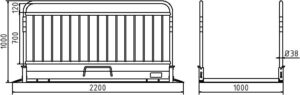 Grabenbrücke aus Aluminium mit Sicherheitsgeländer Breite: 1,00 m Länge: ca. 2,30 m - Art.Nr. 20281-S – Bild 4