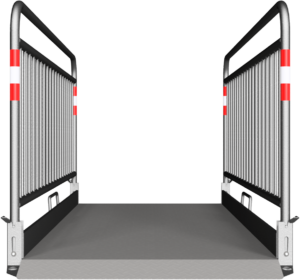 Grabenbrücke aus Aluminium mit Sicherheitsgeländer Breite: 1,00 m Länge: ca. 2,80 m - Art.Nr. 20282-S – Bild 2