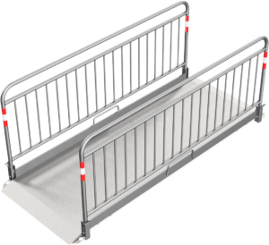 Grabenbrücke aus Aluminium mit Sicherheitsgeländer Breite: 1,00 m Länge: ca. 2,80 m - Art.Nr. 20282-S – Bild 3
