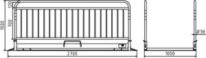 Grabenbrücke aus Aluminium mit Sicherheitsgeländer Breite: 1,00 m Länge: ca. 2,80 m - Art.Nr. 20282-S – Bild 4