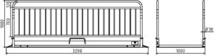 Grabenbrücke aus Aluminium mit Sicherheitsgeländer Breite: 1,00 m Länge: ca. 3,30 m - Art.Nr. 20283-S – Bild 4