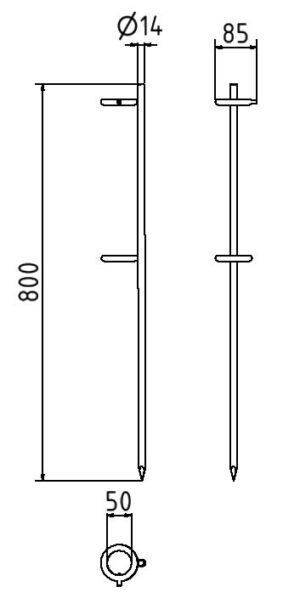 Einschlageisen für Schneestange - Art.Nr. 301407V – Bild 2