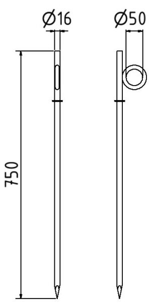 Stacheldraht Erdnagel - Art.Nr. 301607ST – Bild 2