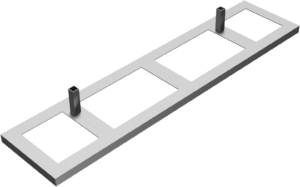 Aufsatzteil an Traverse für 16 Fußplatten - Art.Nr. 32000-A