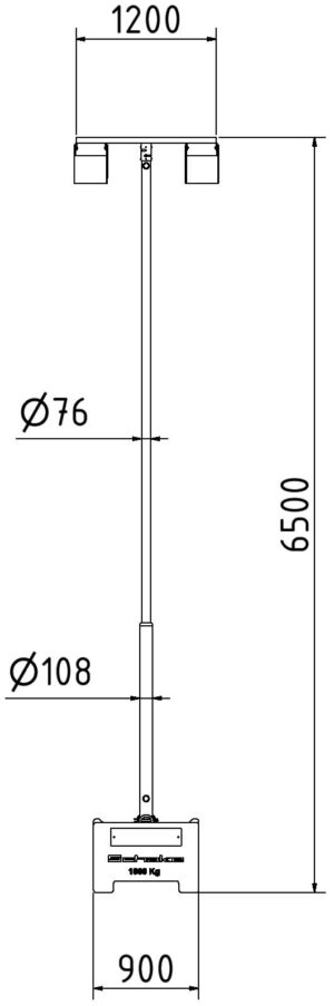 Lampenmast SET aus Stahl - Art.Nr. 353160-SET2 – Bild 4