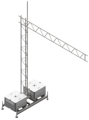 Aufstellvorrichtung mit Kranarm Stahl-Gitterträger 3200 mm - Art.Nr. 35350-SETF3 – Bild 2