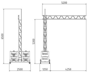 Aufstellvorrichtung mit Kranarm Stahl-Gitterträger 3200 mm - Art.Nr. 35350-SETF3 – Bild 4