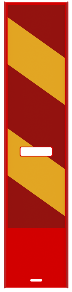 Flachbake Folie Typ RA1/A doppelseitig rechts- / linksweisend rot / gelb - Art.Nr. 36050SK – Bild 2