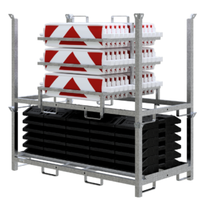 SET mit 30 Baken und Zubehör auf Aufsatzteil und Lager- und Transportpalette - Art.Nr. 36055PL-SET2
