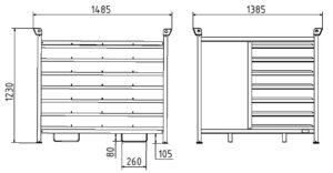 Lager- und Transportpalette für 28 Klappbaken - Art.Nr. 36080-5 – Bild 2