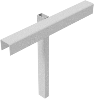 Einfacher Holzbauzaunständer mit passendem Oberteil Holzbauzaunständer Oberteilverzinkt, 490 mm - Art.Nr. 3B160-1