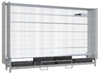 SET mit 10 Bauzäunen und Fußplatten auf Twinpalette - Art.Nr. 3B212T-10-SET1