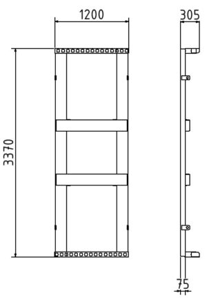 Lager- und Transporttraverse für 30 Mobilzäune - Art.Nr. 3B213 – Bild 2