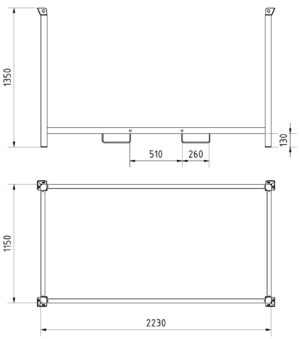 Lager- und Transportpalette für 30 Fußplatten - Art.Nr. 3B214-2 – Bild 3
