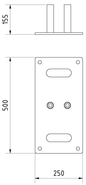 Bauzaunfuß aus Stahl - Art.Nr. 3F158 – Bild 2