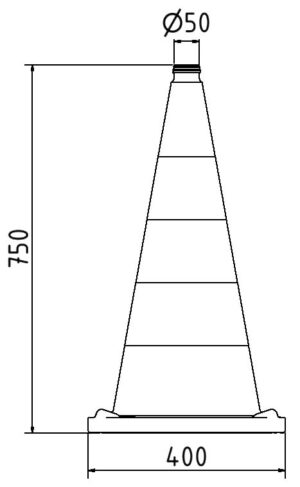 Leitkegel zweiteilig - Art.Nr. 3L730RS – Bild 2