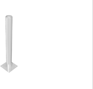 Absperrpoller Stahlrohr Ø 152 x 3,2 mm ortsfest zur Dübelbefestigung - Art.Nr. 401535N
