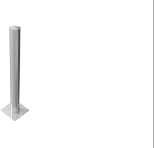 Absperrpoller Stahlrohr Ø 152 x 3,2 mm ortsfest zur Dübelbefestigung - Art.Nr. 401535N – Bild 3