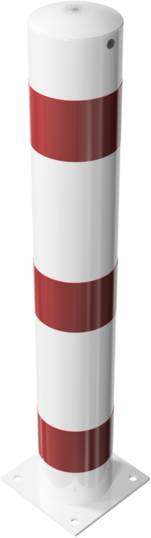 Absperrpoller Stahlrohr Ø 152 x 3,2 mm ortsfest für Dübelbefestigung - Art.Nr. 40153BL – Bild 3