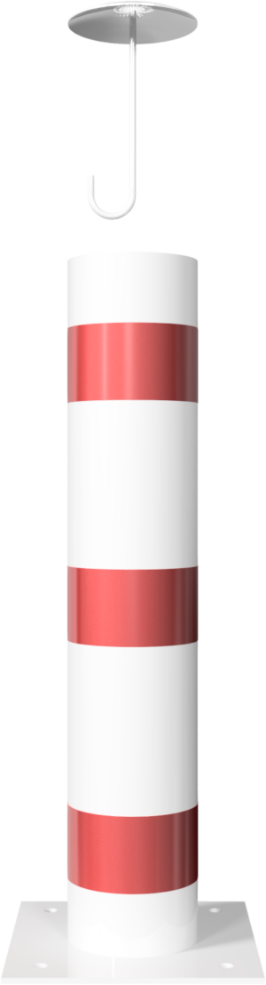Absperrpoller Stahlrohr Ø 193 x 3,6 mm ortsfest für Dübelbefestigung - Art.Nr. 40193BA – Bild 2