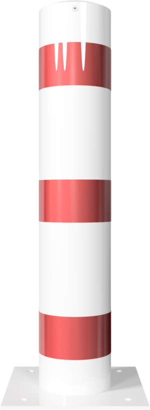 Absperrpoller Stahlrohr Ø 193 x 3,6 mm ortsfest für Dübelbefestigung - Art.Nr. 40193BL – Bild 2