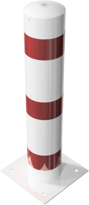 Absperrpoller Stahlrohr Ø 193 x 3,6 mm ortsfest für Dübelbefestigung - Art.Nr. 40193BL – Bild 3