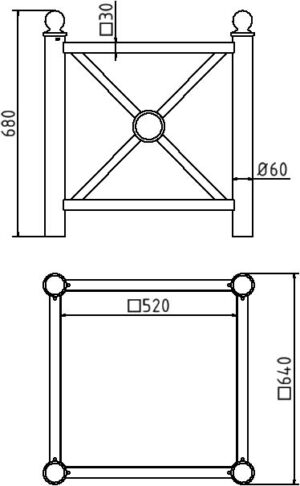 Pflanzbehälter Rundrohre Ø 60 mm senkrecht - Art.Nr. 4025_10B – Bild 4
