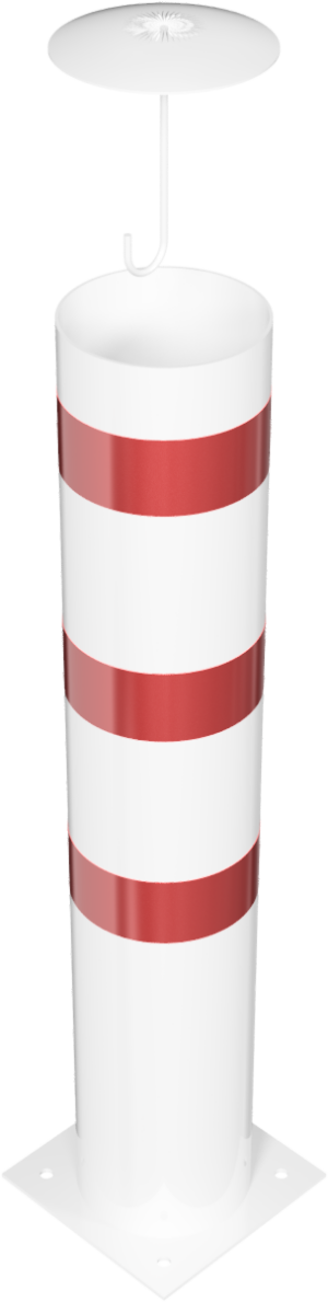 Absperrpoller Stahlrohr Ø 273 x 5 mm ortsfest für Dübelbefestigung - Art.Nr. 40273BA