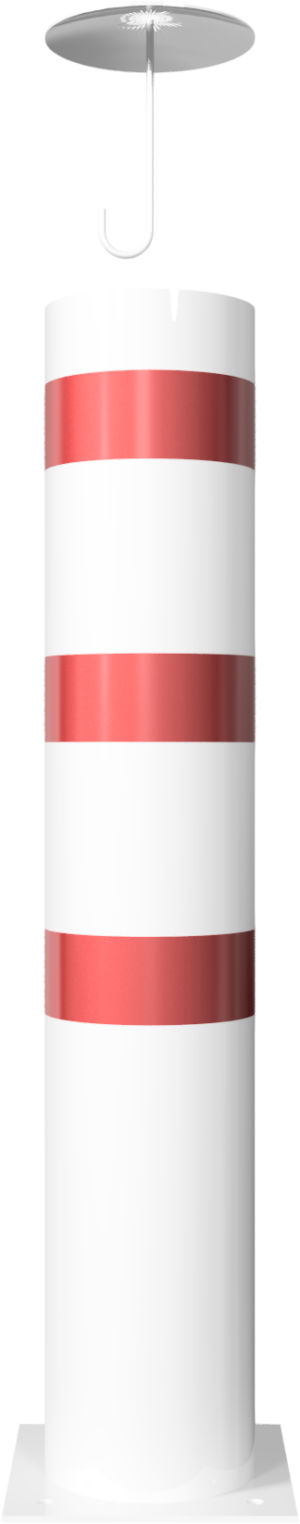 Absperrpoller Stahlrohr Ø 273 x 5 mm ortsfest für Dübelbefestigung - Art.Nr. 40273BA – Bild 2