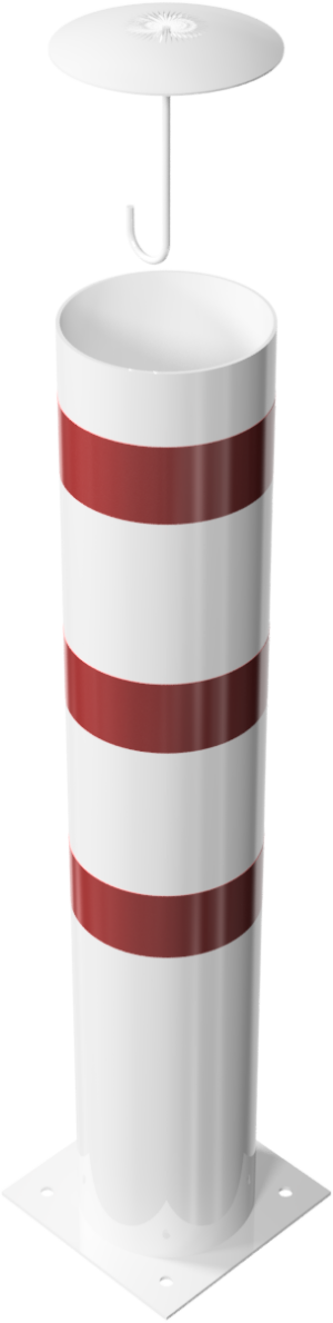 Absperrpoller Stahlrohr Ø 273 x 5 mm ortsfest für Dübelbefestigung - Art.Nr. 40273BA – Bild 3