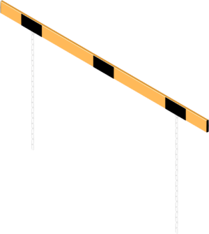 Barriere Aluminiumprofil gelb beschichtet / schwarz beklebt - Art.Nr. 4117_20BG – Bild 3