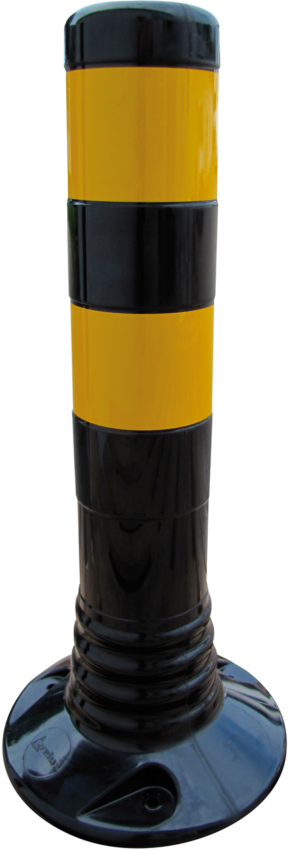 Flexipfosten schwarz / gelb Ø 80 mm - Art.Nr. 412284BG