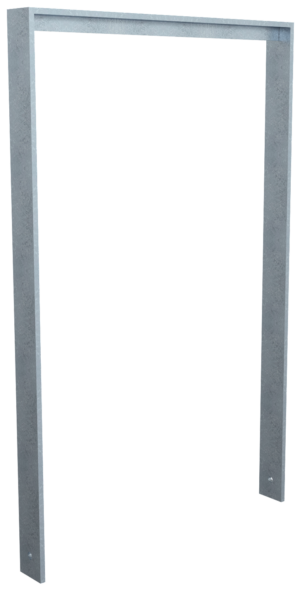 Anlehnbügel aus Flachstahl 80 x 12 mm mit Unterzug - Art.Nr. 4152_075 – Bild 2