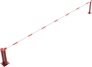 Handschranke mit Gasdruckfeder und festem Auflagepfosten - Art.Nr. 415_70VPB
