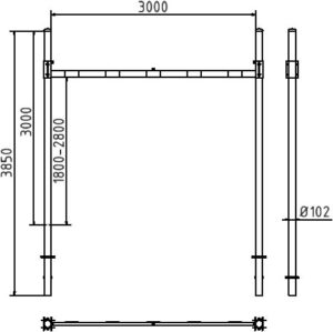 Höhenbegrenzer mit 2 Standpfosten - Art.Nr. 417_302B – Bild 4