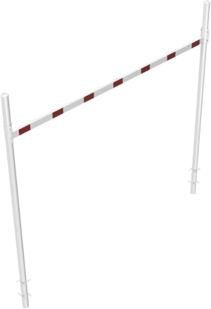 Höhenbegrenzer mit 2 Standpfosten Querrohrlänge: 4000 mm zum Einbetonieren ohne Barriere aus Alurohr - Art.Nr. 417_402B