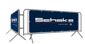 Absperrgitter mit Werbebanner - Art.Nr. 419_00-CL