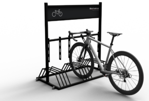 Mobiler Fahrradständer mit Werbeschild - Art.Nr. 420_80B – Bild 2