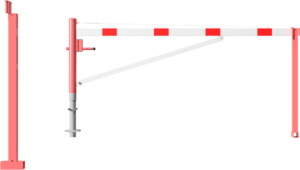 Drehschranke mit Auflagepfosten und Seilzugverstärkung - Art.Nr. 4213_30FB – Bild 2