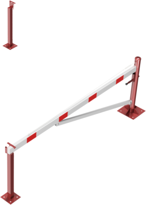 Drehschranke mit Auflagepfosten und Seilzugverstärkung - Art.Nr. 4213_30VBP
