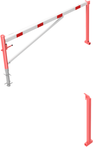Drehschranke mit Auflagepfosten und Seilzugverstärkung - Art.Nr. 4213_30VB