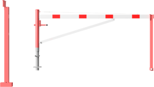 Drehschranke mit Auflagepfosten und Seilzugverstärkung - Art.Nr. 4213_30VB – Bild 2