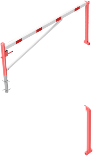 Drehschranke mit Auflagepfosten und Seilzugverstärkung - Art.Nr. 4213_30ZB