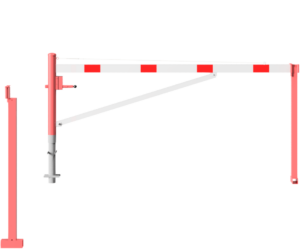 Drehschranke mit Auflagepfosten und Seilzugverstärkung - Art.Nr. 4213_30ZB – Bild 2