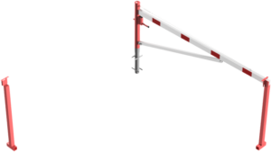 Drehschranke mit Auflagepfosten und Seilzugverstärkung - Art.Nr. 4213_30ZB – Bild 3