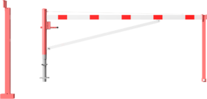 Drehschranke mit Auflagepfosten und Seilzugverstärkung - Art.Nr. 4213_35FB – Bild 2